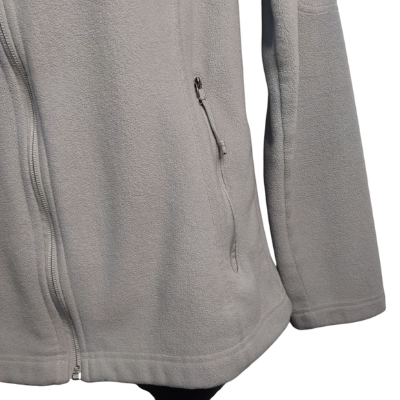 Columbia Women's Light Gray Fleece ZIP Up Jacket Sz Small - Picture 4 of 8